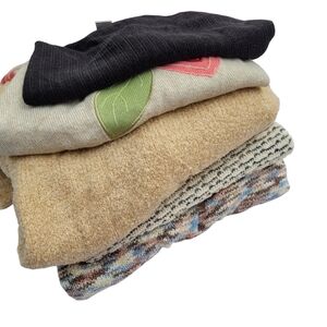 Vtg Women's Sweater Lot 5 L